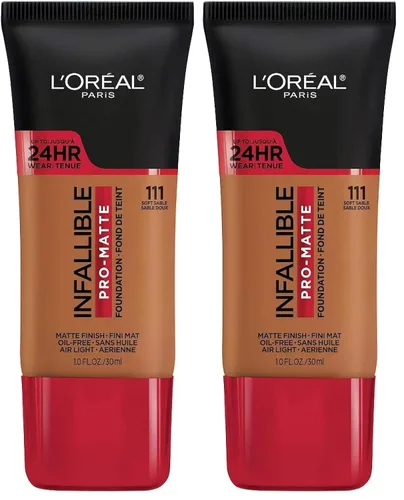 Vista 12 de L'Oreal Paris Cosmetics Makeup Infallible Pro-Matte - Base líquida de larga duración, True Porcelain, 1 onza líquida.