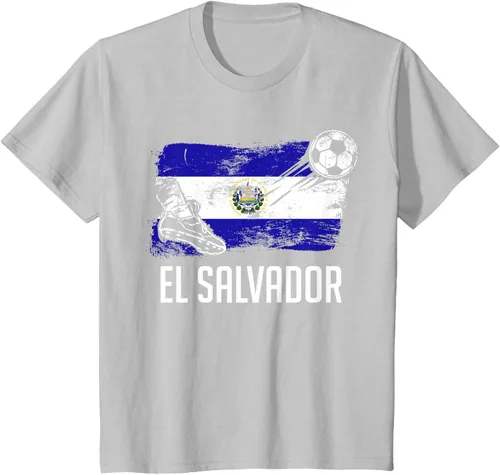 Vista 61 de Camiseta salvadoreña con bandera de fútbol salvadoreño