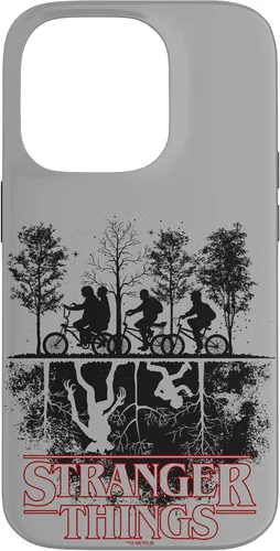 Vista 17 de Stranger Things Upside Down Hawkins Ride - Carcasa con logotipo para iPhone 17