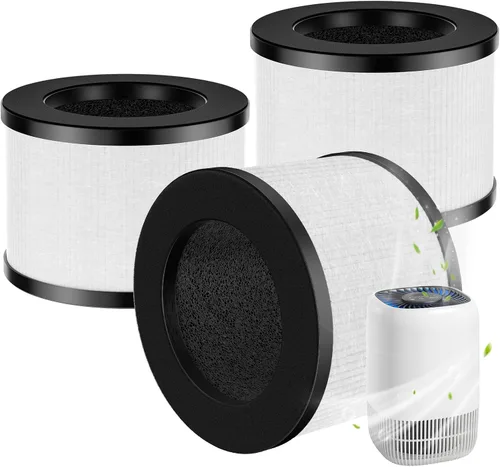 Vista 10 de Paquete de 2 filtros de repuesto TZ-K1 compatibles con purificador de aire FreAire, VOOPNU DH-JH12, purificador ToLife y MK01 MK06, filtros