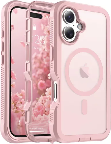 Vista 106 de jaroco - Funda magnética compatible con MagSafe para iPhone 11 de 6.1 pulgadas; protección de grado militar contra caídas, de doble capa