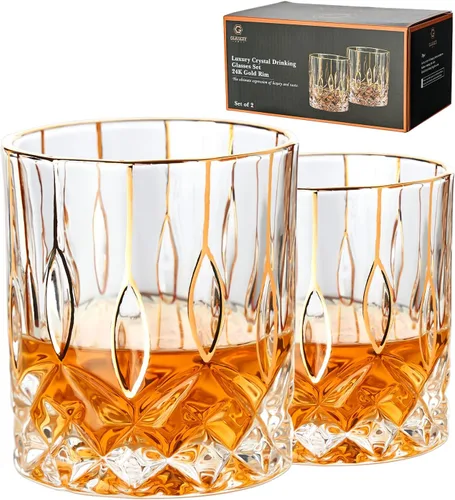 Vista 10 de GLASKEY Juego de 4 Vasos de Whisky, Vaso Old Fashioned de Cristal Sin Plomo, Vasos Tumbler Escoceses para Beber Bourbon, Coñac, Whisky Irlandés