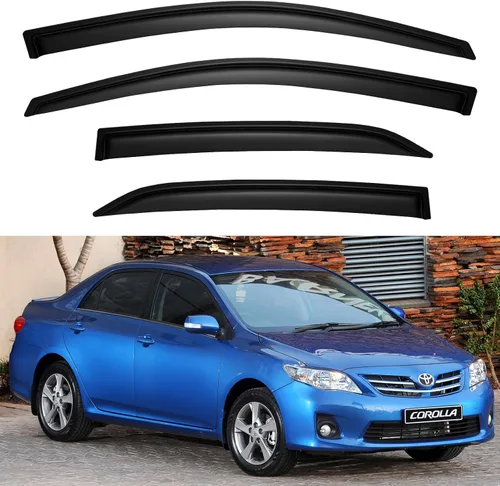 Vista 61 de YQAUTEC - Viseras para ventana, protectores contra la lluvia, compatibles con Subaru WRX 2015-2021, deflectores de viento para ventanas, viseras
