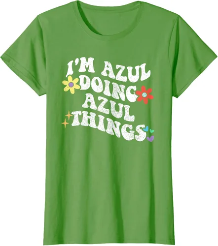 Vista 4 de Retro Groovy Im AZUL Doing AZUL Things - Camiseta divertida para el día de la madre, Negro