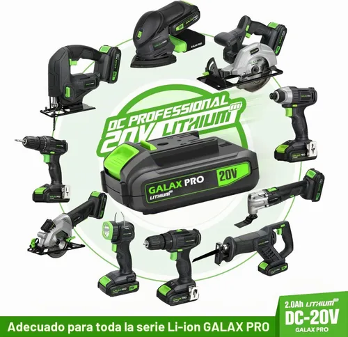 Vista 2 de Kit combinado de taladro y destornillador de impacto de 20 V máx. 2 velocidades, taladro inalámbrico GALAX PRO/destornillador de impacto con 1