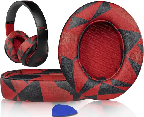 Vista 19 de SoloWIT Almohadillas de repuesto para auriculares Beats Studio 2 y Studio 3 con cable/inalámbricos sobre la oreja, almohadillas para los oídos