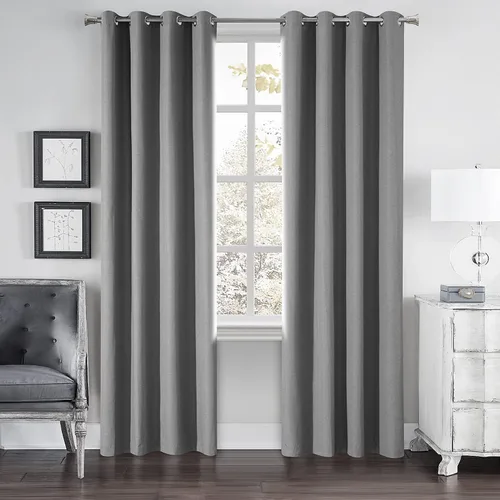 Vista 24 de KEMCO Cortinas opacas para oscurecer la habitación, con aislamiento térmico y ojales, para sala de estar, bunglow
