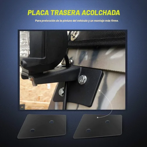 Vista 3 de Set de 2 soportes Nilight de montaje con bisagra, para salpicadero, para Jeep JK A-Pillar, para montar luz antiniebla LED para todoterreno, luz