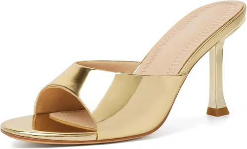 Vista 19 de Mostrin - Sandalias con tacón de gatitos para mujer, con punta redonda con lazo, vintage, sexy, de tacón aguja, sin talón, para fiesta y uso diario