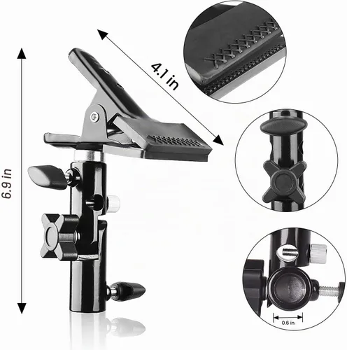 Vista 4 de EMART Soporte de luz de fotografía de 8.5 pies con soporte reflector