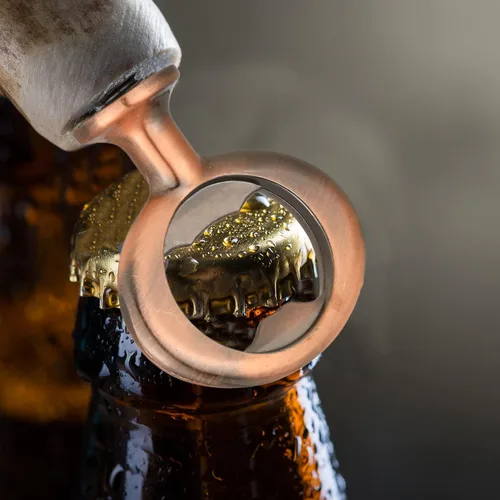 Vista 3 de 7 piezas de abrebotellas de metal en blanco a granel, piezas de piezas para manualidades de madera, proyectos de bricolaje, torneado, cerveza, Bronce
