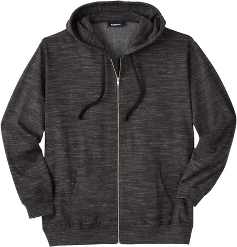 Vista 21 de KingSize - Chaqueta de forro polar con capucha y cremallera frontal para hombre Negro