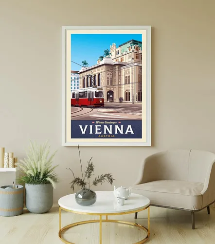 Vista 7 de Viena Austria Travel Poster/Viena/Viena/Viajes/Viena Staatsoper/Viena Póster de Viena/Póster de la ciudad vintage de Viena/Impresión de la ciudad #02