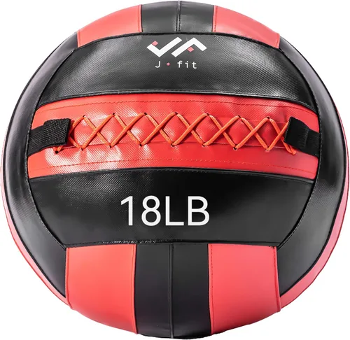 Vista 13 de JFit Wall Ball – Premium Soft Weighted Exercise Ball for Strength, Conditioning, Gym & Home Workouts, 4-30 LB