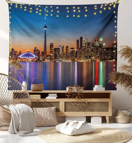Vista 38 de Ambesonne Tapiz hippie, abrazo de hongos de ensueño y árbol de la vida místico y mandal verde, decoración de tela para colgar en la pared