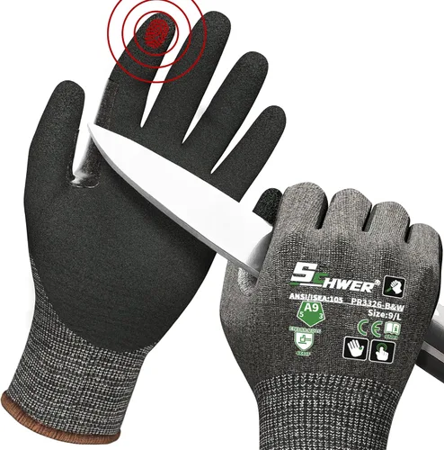 Vista 31 de Guantes de trabajo de invierno Schwer FreezeGuard-X para hombres y mujeres, guantes resistentes a cortes ANSI A9 para protección extrema, guante