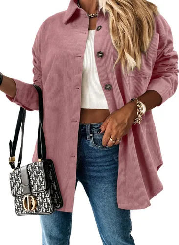 Vista 178 de ZOLUCKY Chaqueta de manga larga con botones para mujer, talla grande, blusas
