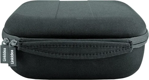Vista 4 de Linkidea Funda de transporte para auriculares compatible con Audio-Technica ATH-M50X, ATH-GDL3 y más, bolsa protectora de viaje rígida con cable
