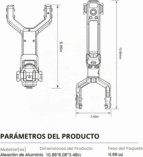 Vista 3 de Tilta Manija de control de operación trasera para RS 2 Controles RS2, compatible con Nucleus Nano, Nucleus M, DJI Wireless Follow Focus Systems