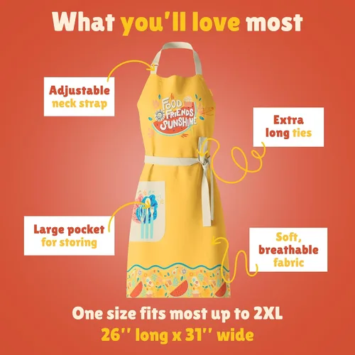 Vista 9 de Waterproof Apron for Adults – Adjustable Fit with Deep Pockets, Stylish Cooking & Baking Apron for Women & Men