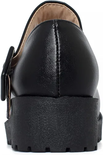 Vista 6 de Caradise Zapatos de uniforme para mujer con plataforma Mary Janes