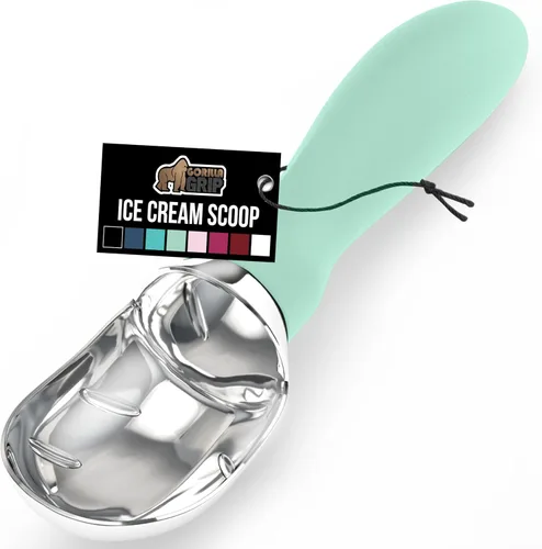 Vista 14 de GORILLA GRIP Cuchara para helado resistente sin BPA, mango ergonómico cómodo, cuchara de grado profesional para porciones redondas perfectas