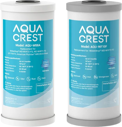 Vista 13 de AQUA CREST FXHTC - Filtro de agua para toda la casa de 5 micrones, 10 x 4.5 pulgadas, repuesto para GE® FXHTC, GXWH40L, fontanero americano W10-PR