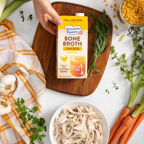 Vista 4 de Kitchen Basics Caldo de hueso de pollo original (keto amigable), 32 fl oz (paquete de 12)