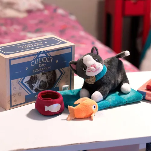 Vista 5 de Animales en cajas - Juego de manoplas el gatito con peluche y accesorios