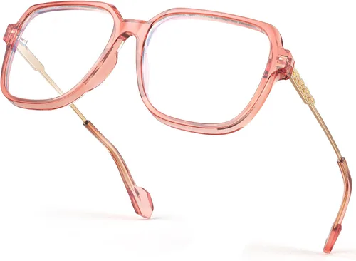 Vista 12 de VISOONE - Paquete de 2 anteojos de bloqueo de luz azul de gran tamaño con elegante marco cuadrado TR90 y patillas metálicas para mujeres y hombres
