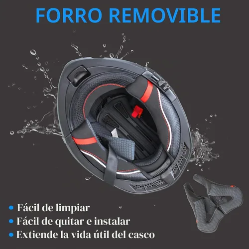 Vista 5 de Modular Motorcycle Helmet Flip Up Full Face