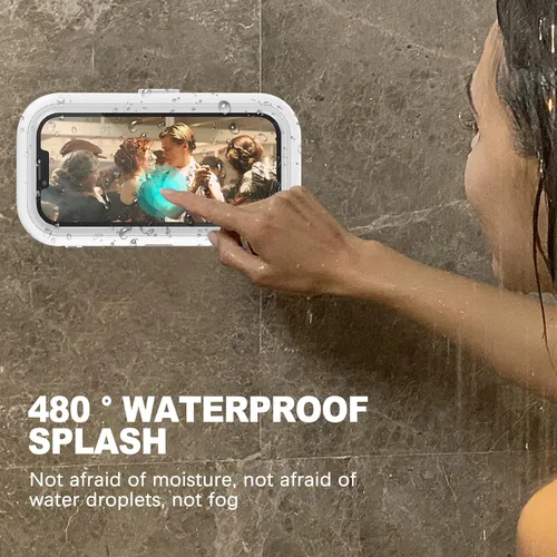 Vista 9 de CoguZed Soporte de teléfono impermeable para ducha, actualizado en 2023, rotación de 480°, compatible con iPhone 15/14/13/12/11 Pro Max, Samsung
