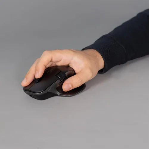 Vista 5 de MOJO Ultimate Grip Silent Master Mouse - Mouse recargable Bluetooth/inalámbrico óptico con sensibilidad ajustable y botones silenciosos