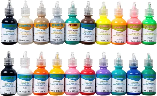 Vista 4 de I Love To Create Scribbles pintura 3D para tela 1 onza 20/Pkg
