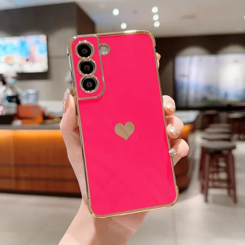 Vista 155 de phylla Funda de teléfono compatible con Samsung Galaxy A12 de 6.5 pulgadas, lindo corazón chapado en oro, elegante funda de lujo para mujer