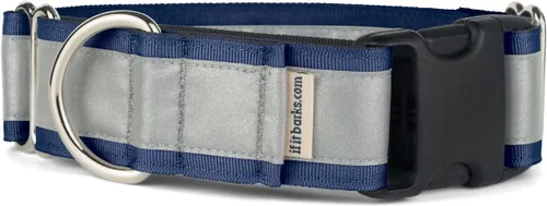 Vista 14 de If It Barks - Collar Martingala reflectante de 1.5 pulgadas con hebilla a presión rápida para perros - Ajustable - Fabricado en Estados Unidos