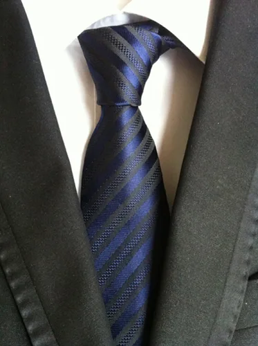 Vista 95 de Secdtie Corbata clásica de seda tejida jacquard a rayas para hombre