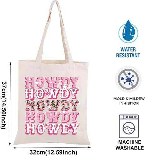 Vista 3 de TOBGB Howdy Gift - Bolsa de mano inspirada en Howdy Western Gifts Western Country Southern Cowgirl Gifts Western Cowgirl