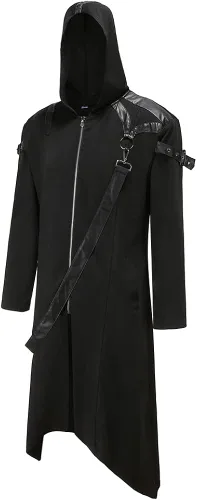 Vista 2 de GONSIDA Steampunk - Chaqueta con capucha renacentista para hombre