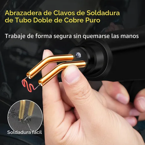 Vista 8 de Grapadora caliente de plástico de 200 W, 2000 grapas, reparación de parachoques