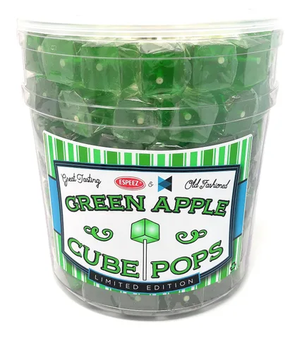 Vista 34 de Chupetas de Caramelo Duro en Cubo: Paquete de Chupetas con Sabor Envueltas Individualmente por Espeez - Paletas Cuadradas de Fiesta Estilo Antiguo