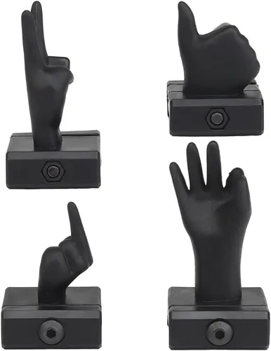 Vista 5 de Divertido juego de mira funcional para los dedos, mano en V y dedo medio y signo de okay y pulgares hacia arriba, soporte fijo de polímero delantero