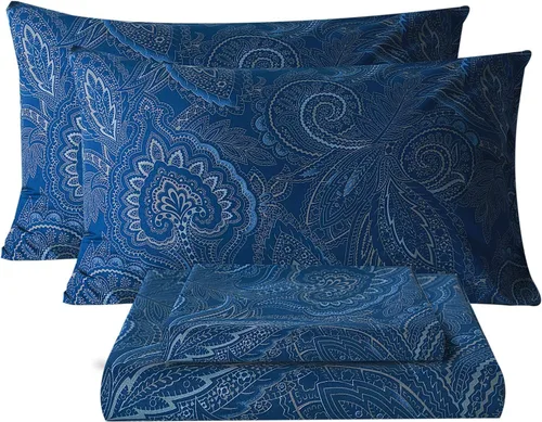 Vista 22 de Bedlifes Juego de sábanas refrescantes de 3 piezas tamaño individual con mezcla de rayón derivado de bambú, suave y transpirable, bolsillo profundo