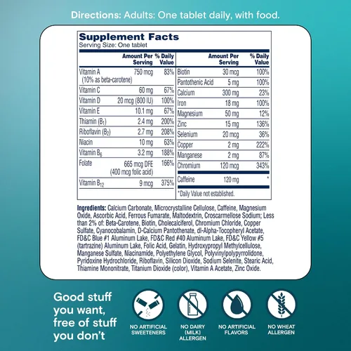 Vista 6 de One A Day Metabolismo activo diario esencial para mujeres, multivitamínico para mujeres, apoyo al metabolismo, vitaminas para mujeres con las 8