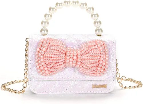 Vista 2 de Regalos para niñas pequeñas, lindo bolso para niños y bebés, con lazo brillante, bolsos pequeños cruzados, bolsas de hombro, juguetes y regalos