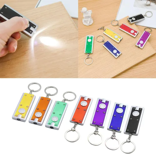 Vista 2 de 4Pcs Led Keyring Torches Bright Outdoor Waterproof Flashlight Torches Keyring Small Flashlight for Hiking Camping