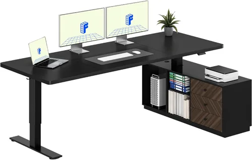 Vista 22 de FLEXISPOT Escritorio eléctrico de pie, escritorio de una pieza de 40 x 24