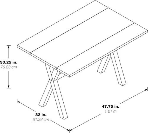 Vista 3 de OSP Home Furnishings Kristen - Escritorio extensible abatible para mesa de comedor, acabado carbón