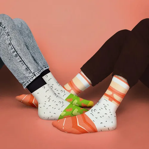 Vista 5 de AGRIMONY Funny Sushi Socks Box for Men Teen Boys - Sushi Lovers Food Socks-Fathers Birthday Christmas Gift Stocking Stuffers