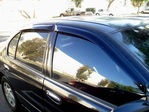 Vista 8 de Protector de lluvia y techo corredizo para automóvil Deflectores laterales de visera de ventana de montaje exterior Cubierta impermeable